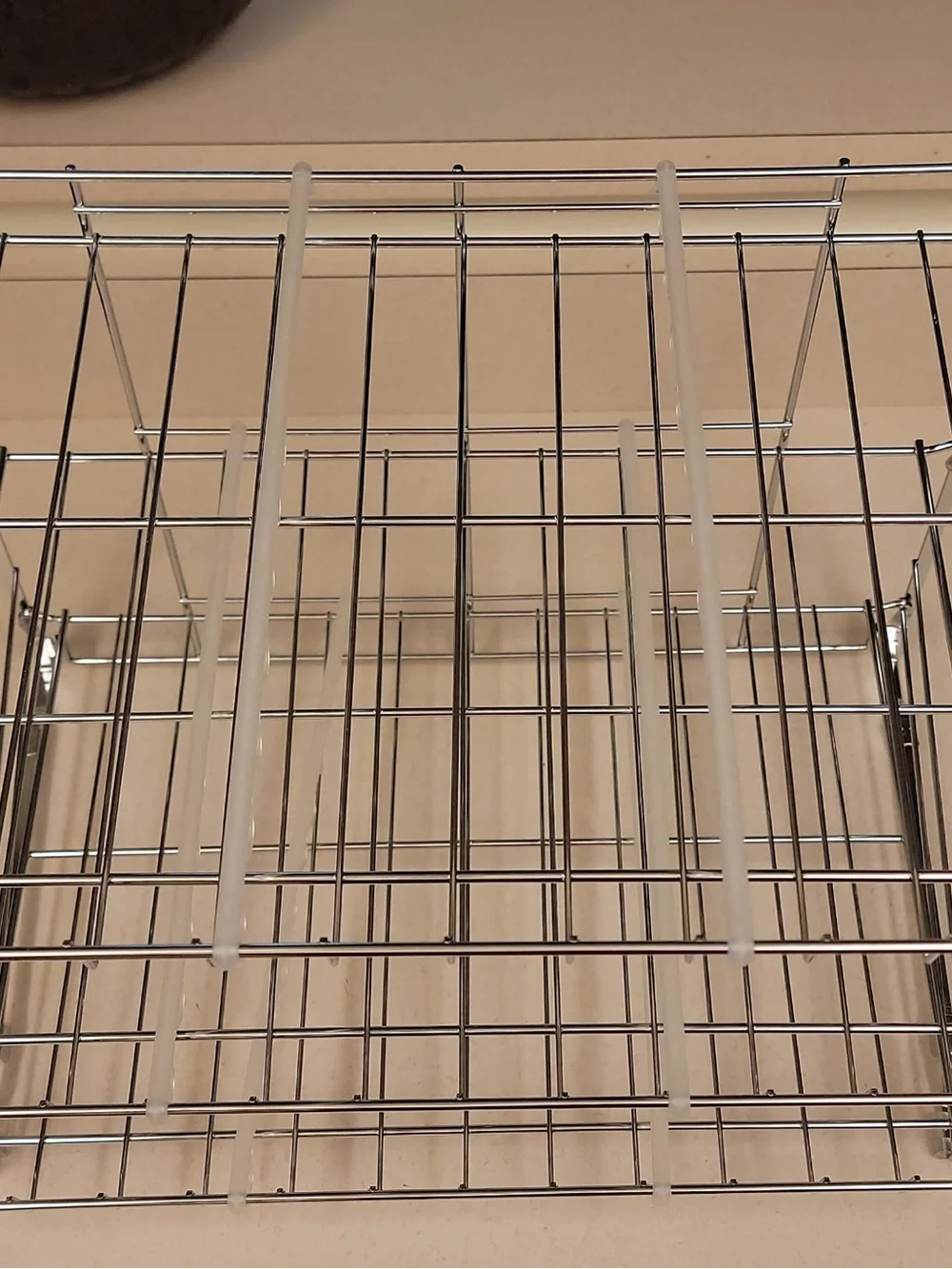 Chrome Wire Can Organizer with Clear Dividers - Home Storage & Organization